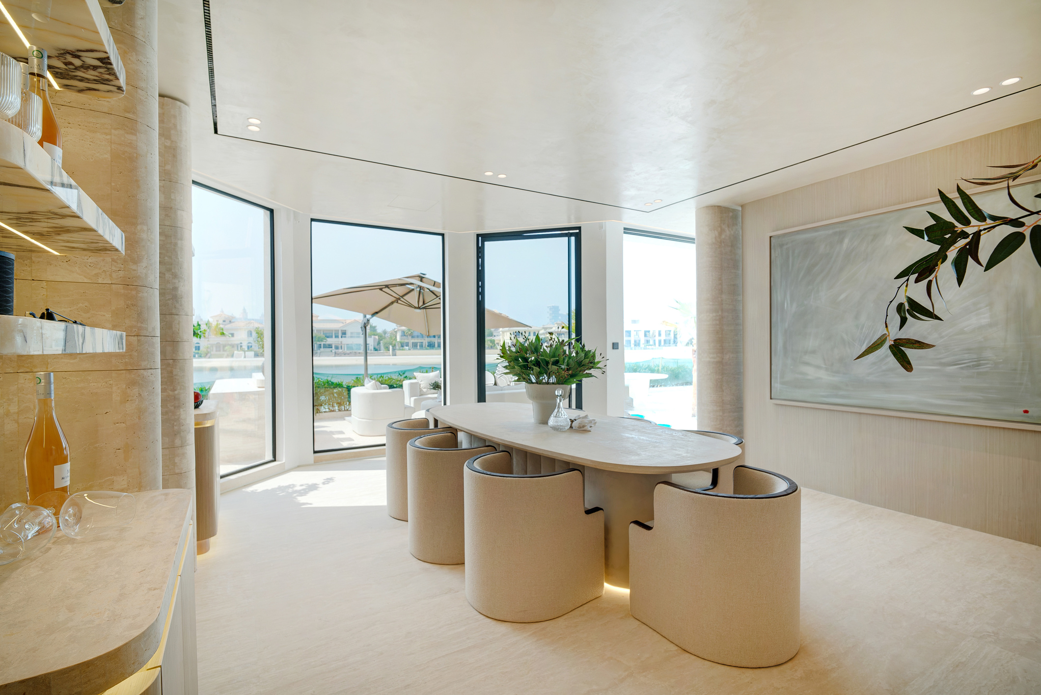 Formal dining with sea view