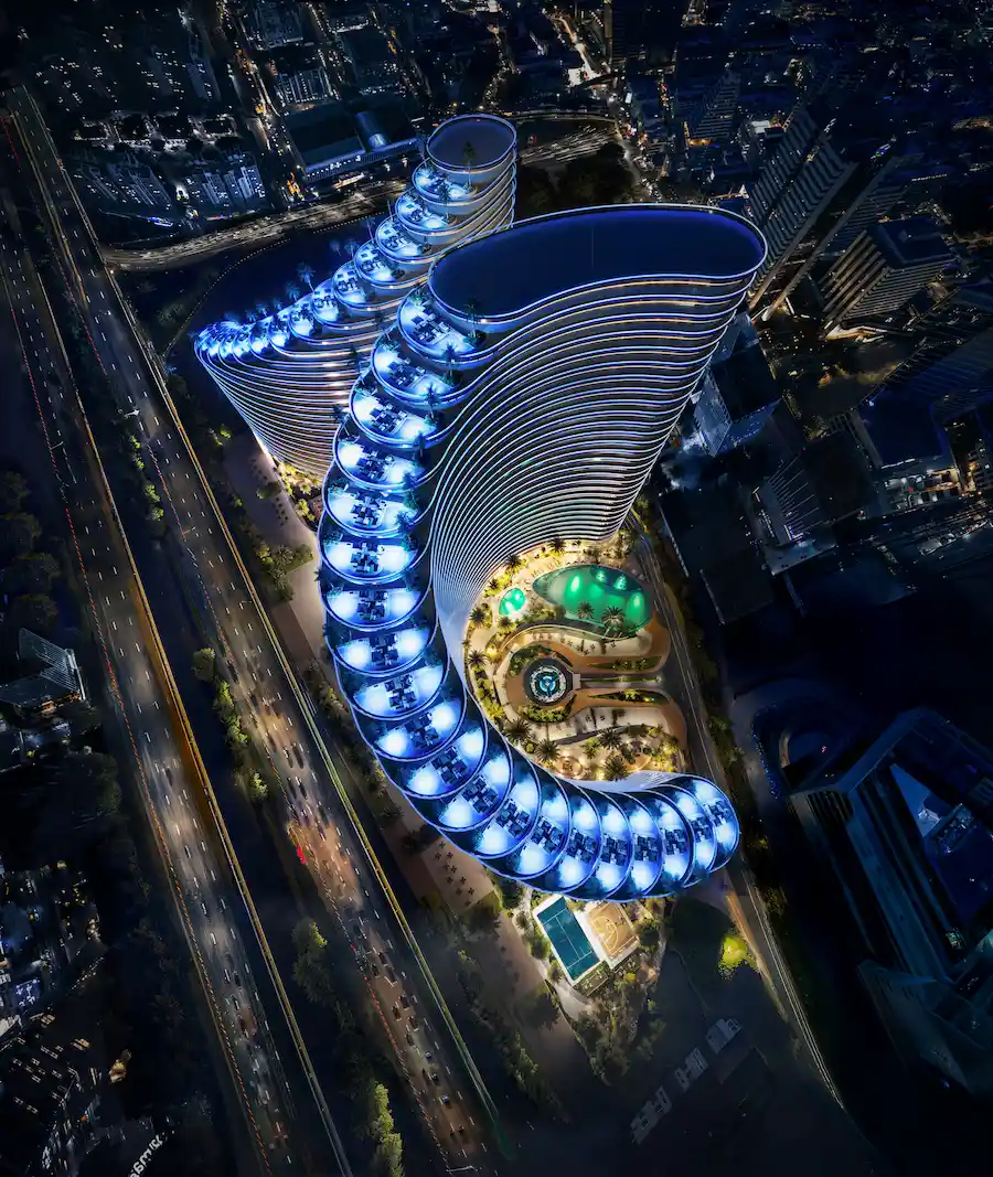 Binghatti Skyflame Aerial View