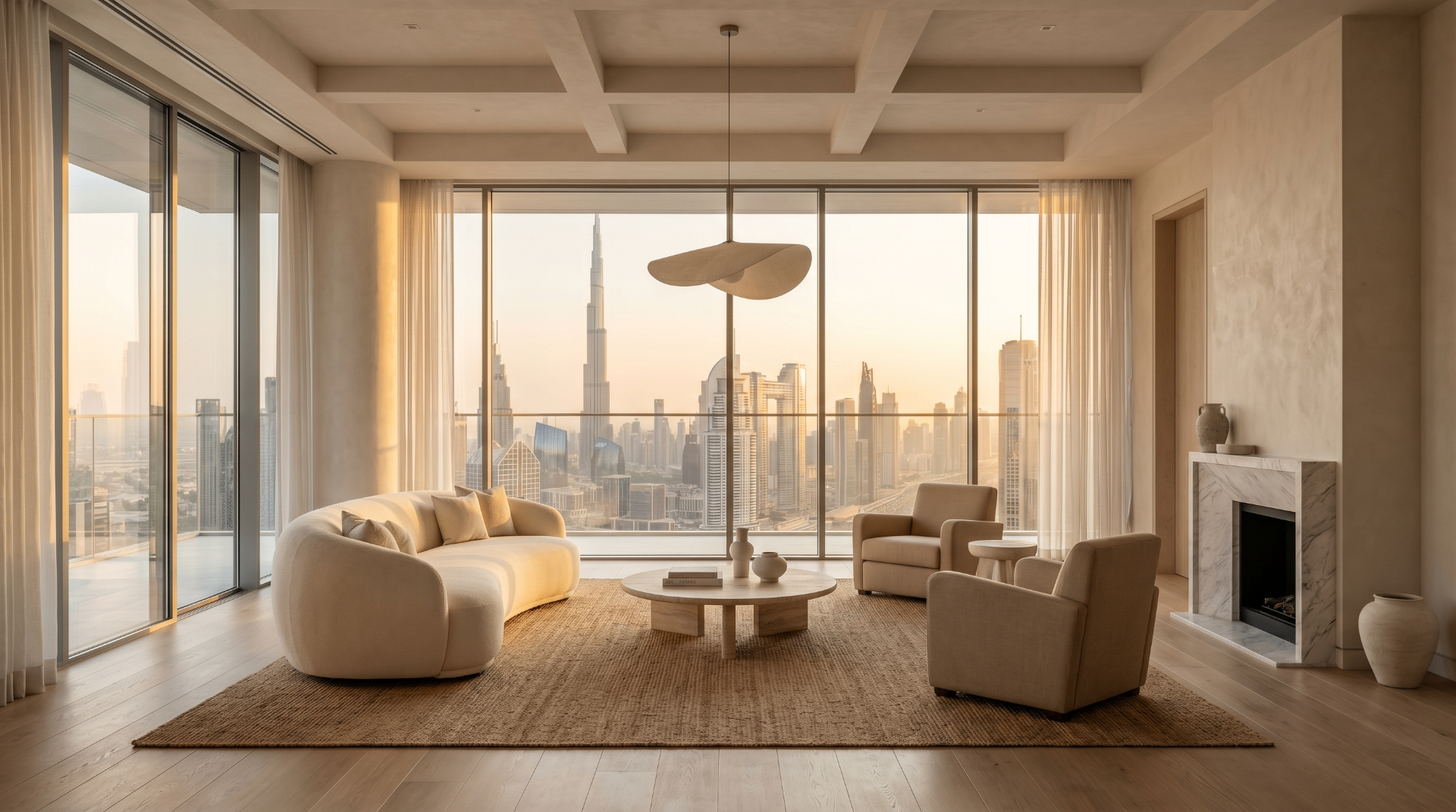 Luxury Dubai apartment with Burj Khalifa view
